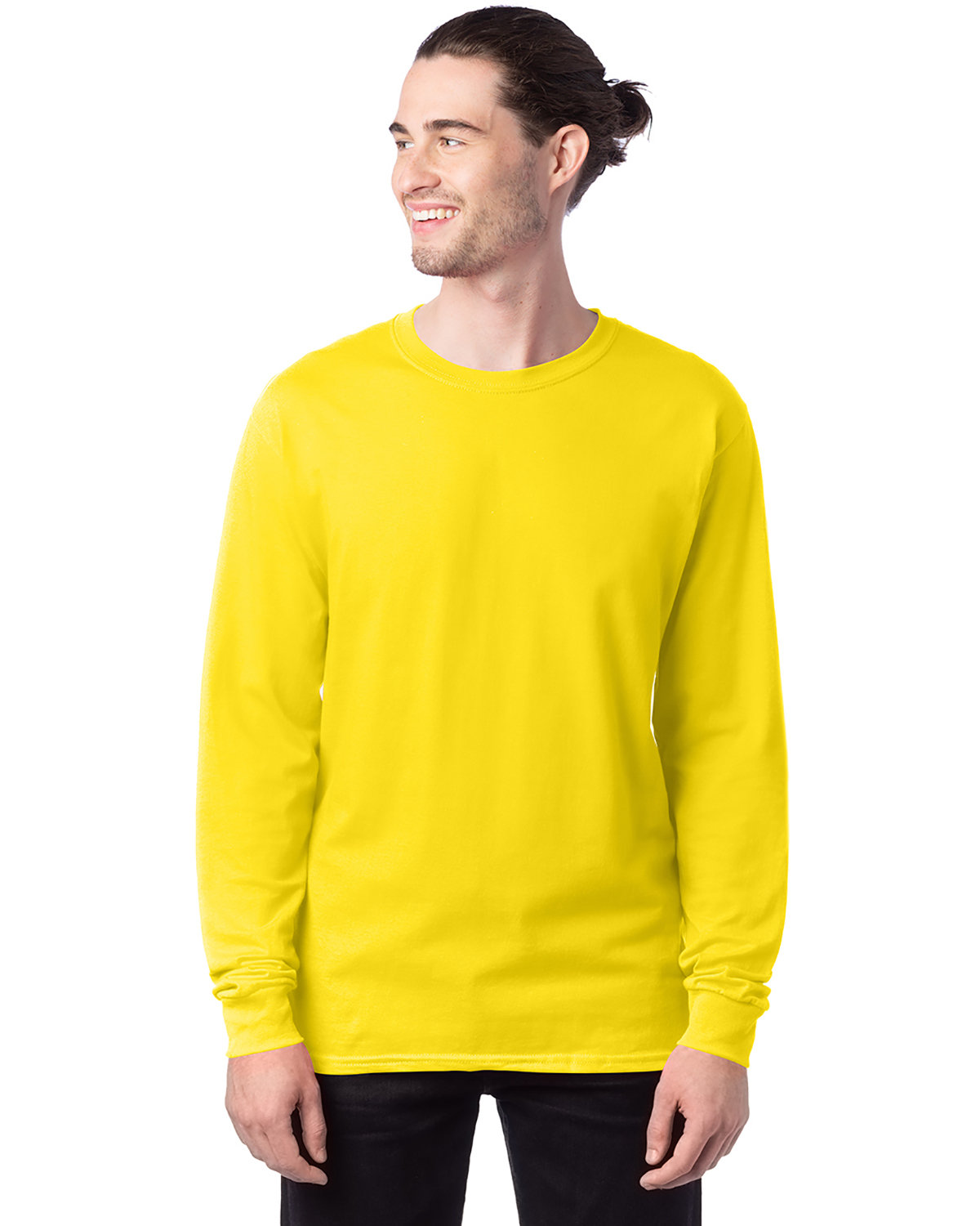 3 Pack Of Hanes 5286 Men's ComfortSoft Long Sleeve T Shirt Stylish T-Shirt - Picture 11 of 24