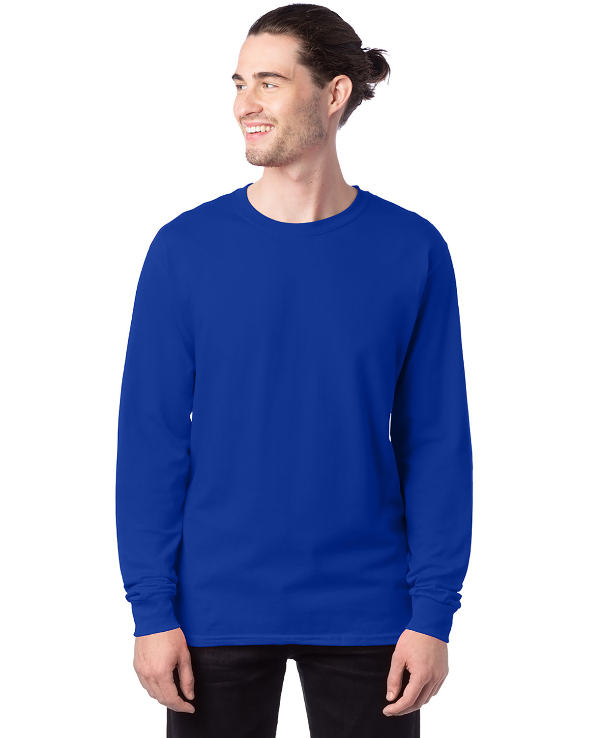 3 Pack Of Hanes 5286 Men's ComfortSoft Long Sleeve T Shirt Stylish T-Shirt - Picture 17 of 24