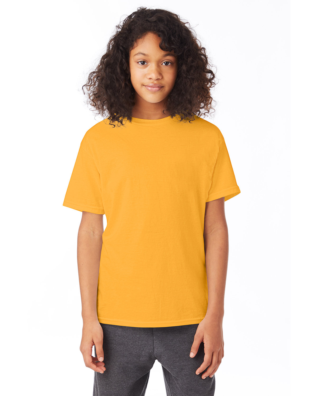 5 Pack Of Hanes 5370 Youth Short Sleeve Smooth Hand T Shirt Stylish T-Shirt - Picture 10 of 28