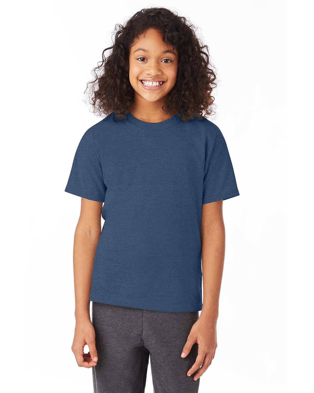 5 Pack Of Hanes 5370 Youth Short Sleeve Smooth Hand T Shirt Stylish T-Shirt - Picture 12 of 28