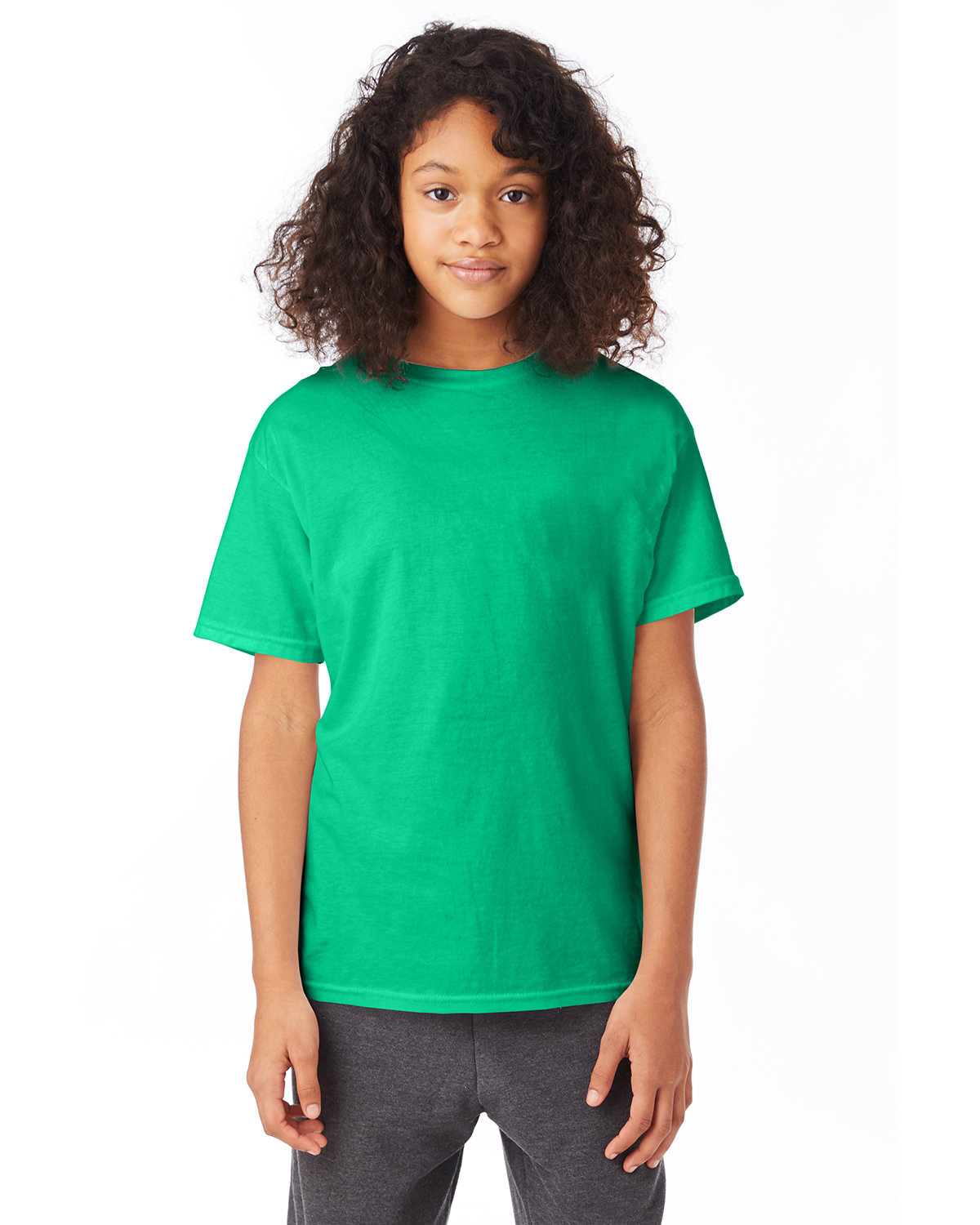 5 Pack Of Hanes 5370 Youth Short Sleeve Smooth Hand T Shirt Stylish T-Shirt - Picture 14 of 28