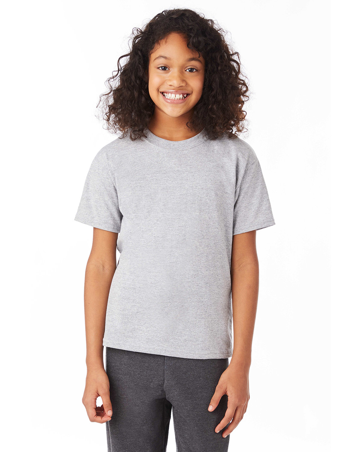 5 Pack Of Hanes 5370 Youth Short Sleeve Smooth Hand T Shirt Stylish T-Shirt - Picture 16 of 28