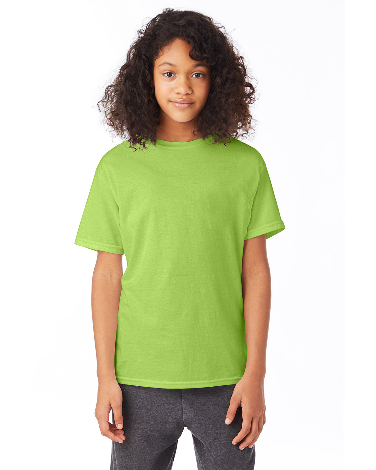 5 Pack Of Hanes 5370 Youth Short Sleeve Smooth Hand T Shirt Stylish T-Shirt - Picture 17 of 28