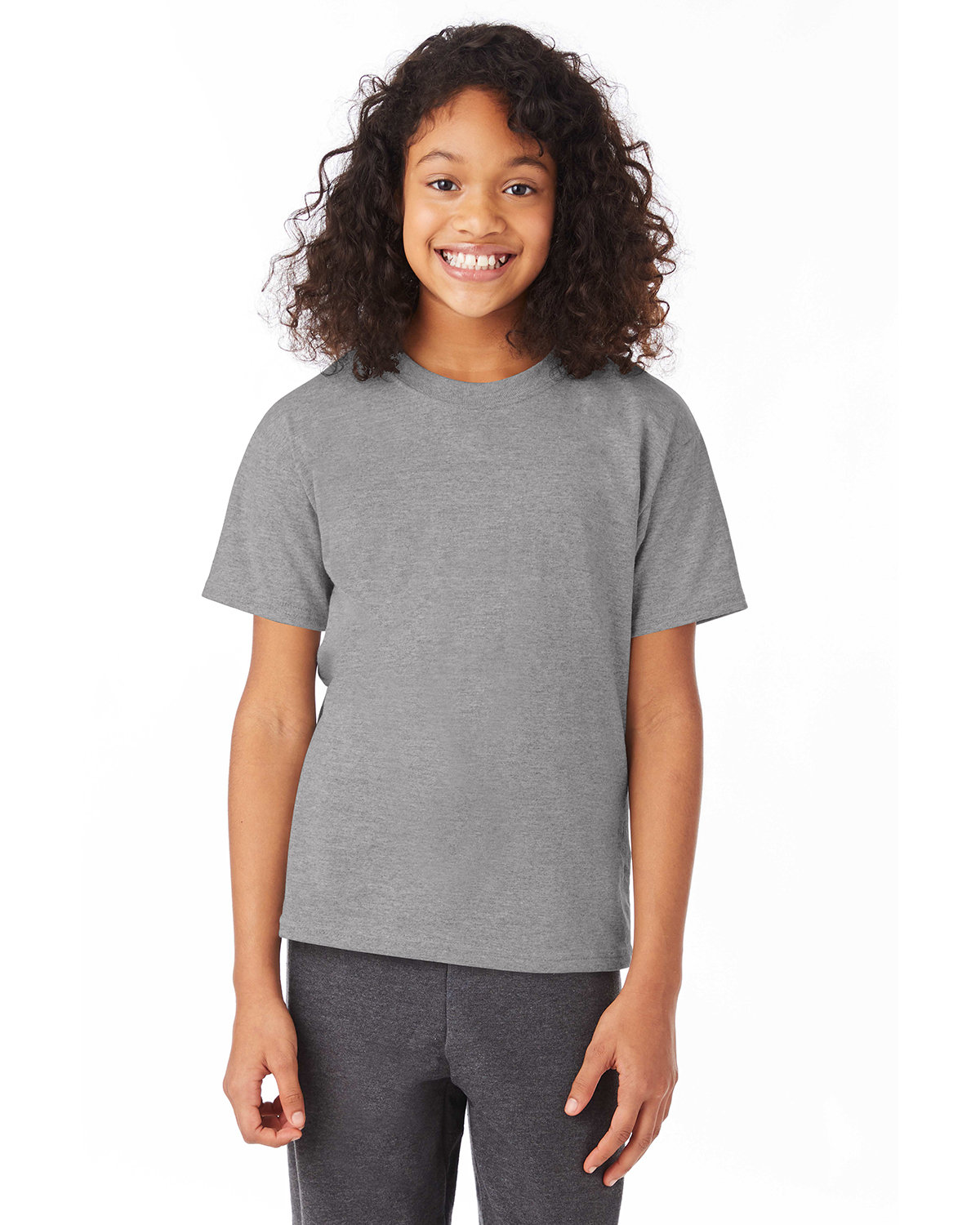 5 Pack Of Hanes 5370 Youth Short Sleeve Smooth Hand T Shirt Stylish T-Shirt - Picture 21 of 28