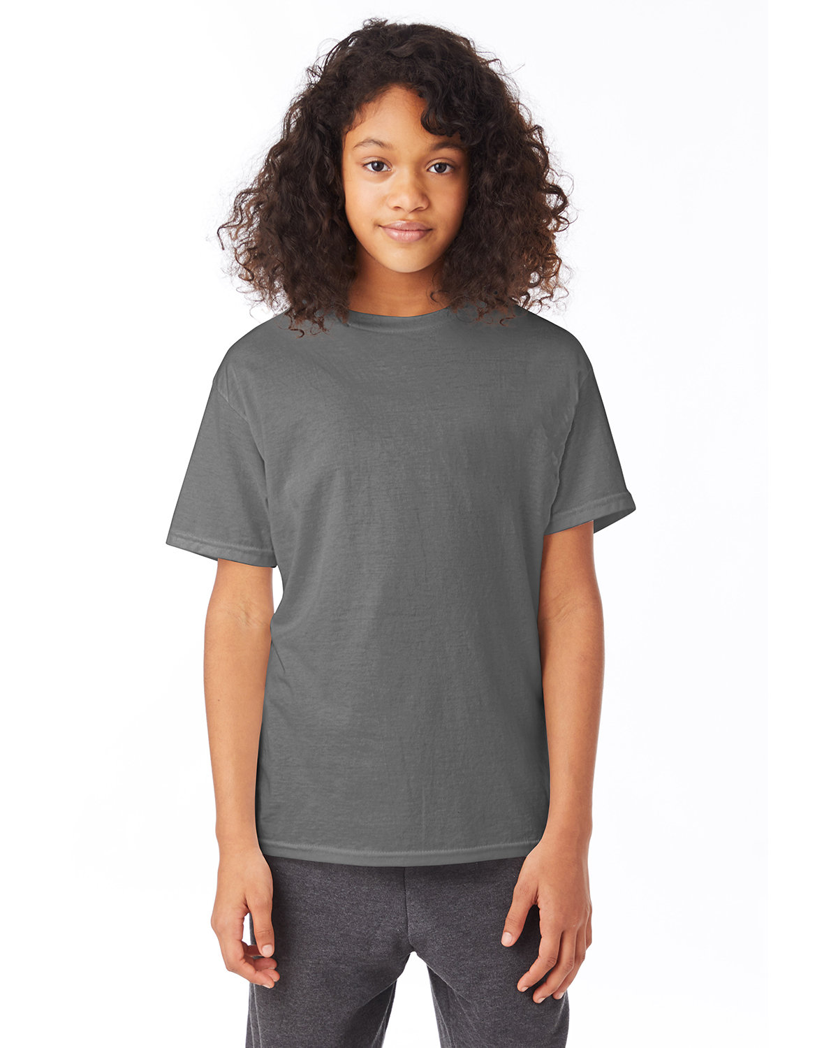 5 Pack Of Hanes 5370 Youth Short Sleeve Smooth Hand T Shirt Stylish T-Shirt - Picture 25 of 28