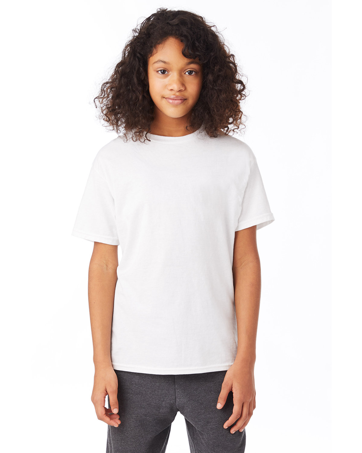 5 Pack Of Hanes 5370 Youth Short Sleeve Smooth Hand T Shirt Stylish T-Shirt - Picture 27 of 28