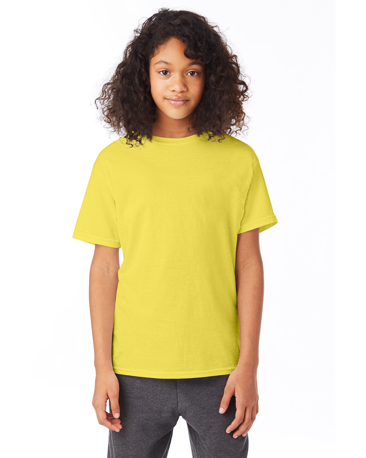 5 Pack Of Hanes 5370 Youth Short Sleeve Smooth Hand T Shirt Stylish T-Shirt - Picture 28 of 28