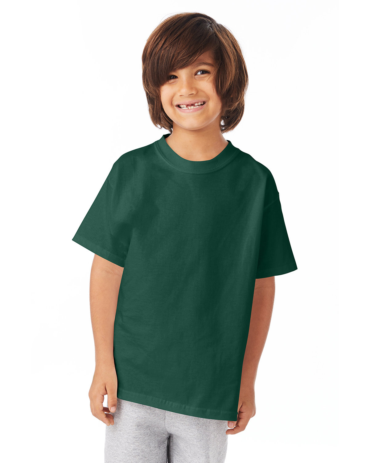 2 Pack Of Hanes 54500 Youth Short Sleeve T-Shirt Authentic-T Stylish T Shirt - Picture 9 of 29