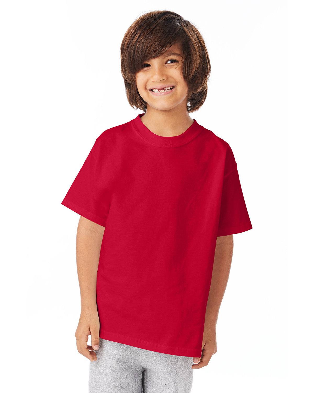2 Pack Of Hanes 54500 Youth Short Sleeve T-Shirt Authentic-T Stylish T Shirt - Picture 10 of 29