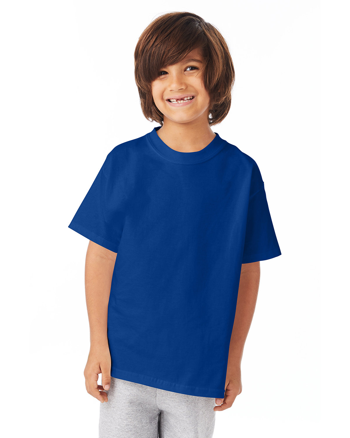 2 Pack Of Hanes 54500 Youth Short Sleeve T-Shirt Authentic-T Stylish T Shirt - Picture 11 of 29