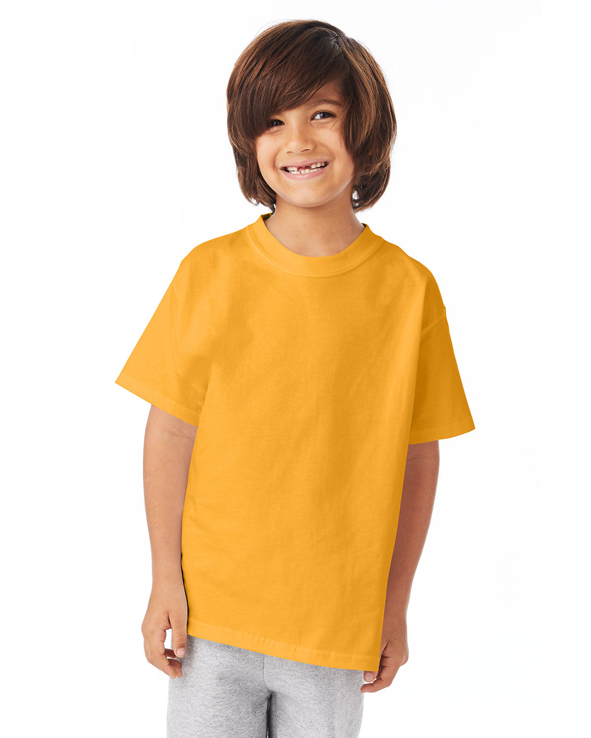 2 Pack Of Hanes 54500 Youth Short Sleeve T-Shirt Authentic-T Stylish T Shirt - Picture 13 of 29