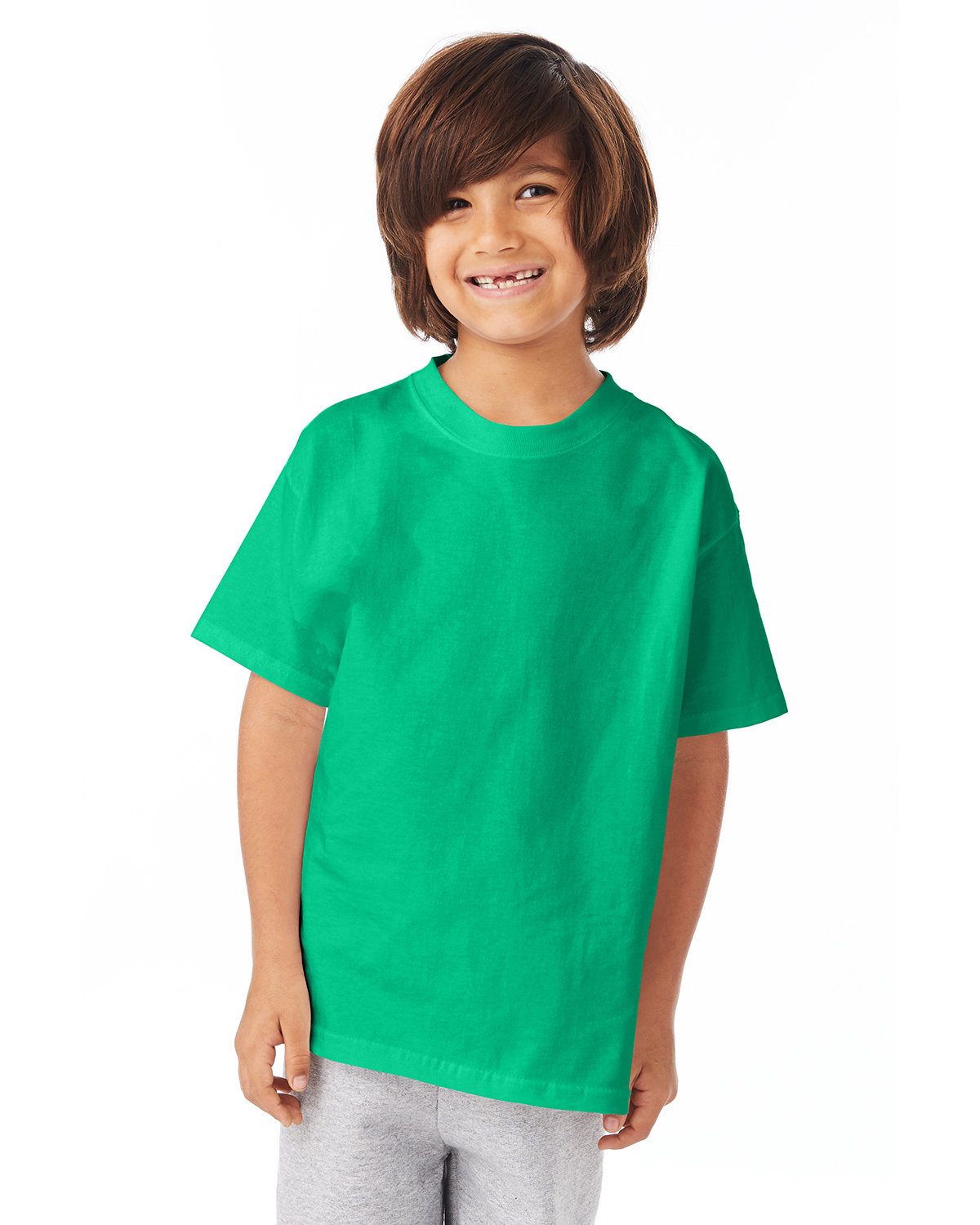 2 Pack Of Hanes 54500 Youth Short Sleeve T-Shirt Authentic-T Stylish T Shirt - Picture 14 of 29