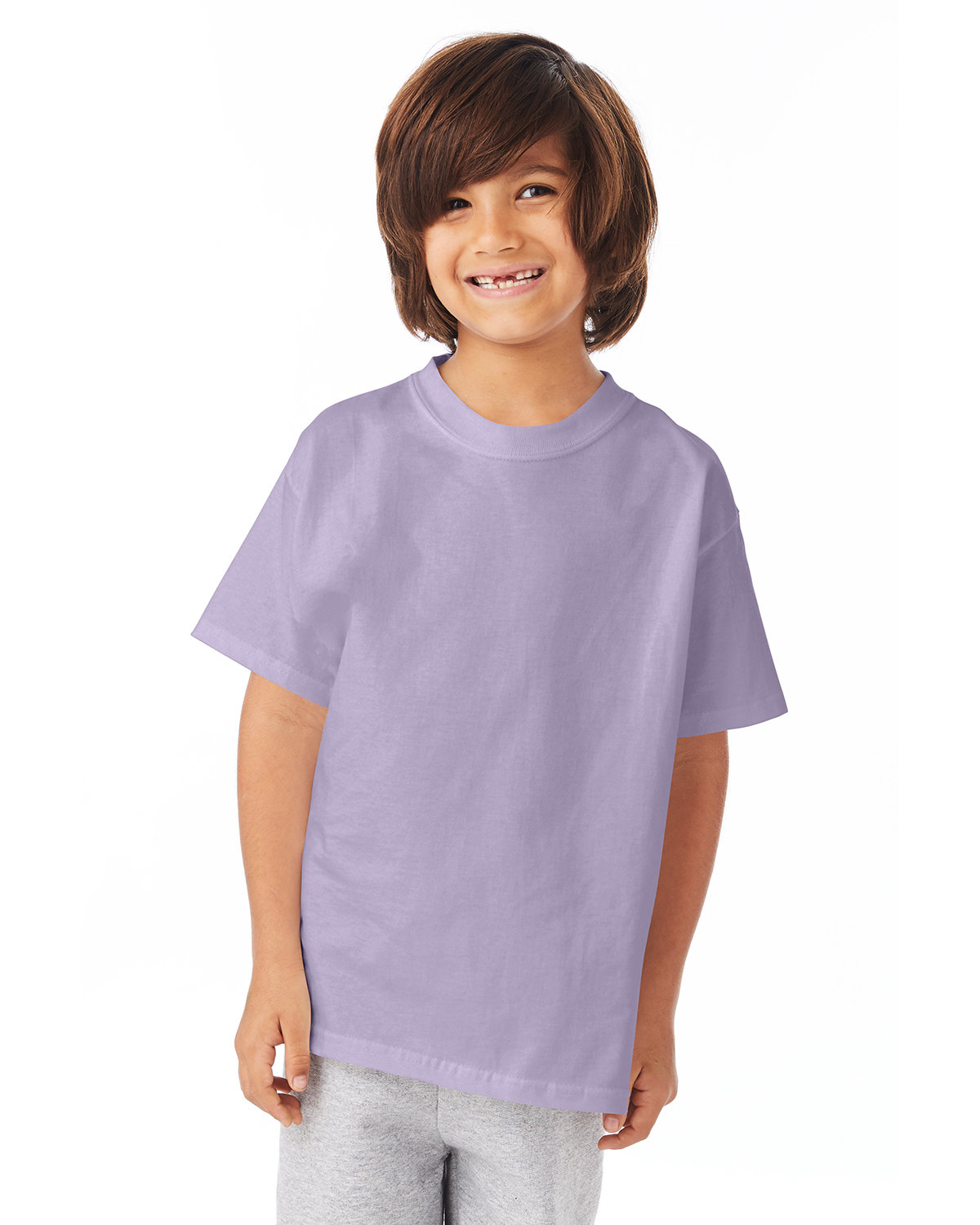 2 Pack Of Hanes 54500 Youth Short Sleeve T-Shirt Authentic-T Stylish T Shirt - Picture 15 of 29