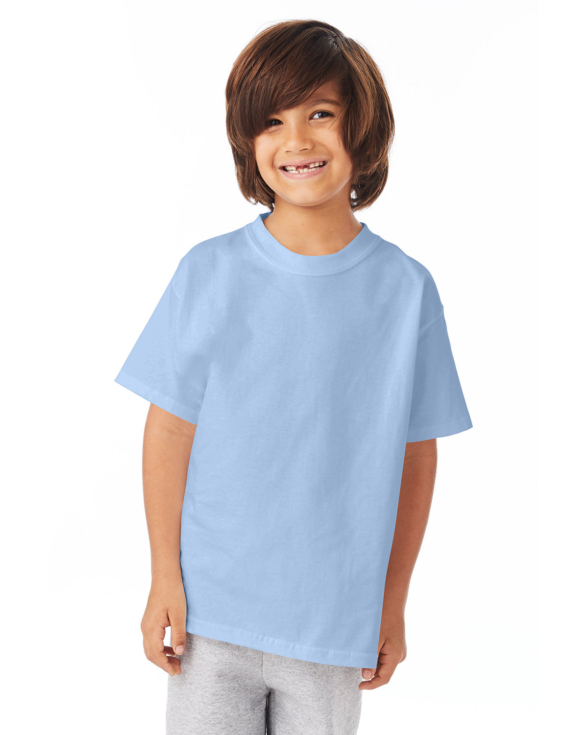2 Pack Of Hanes 54500 Youth Short Sleeve T-Shirt Authentic-T Stylish T Shirt - Picture 16 of 29