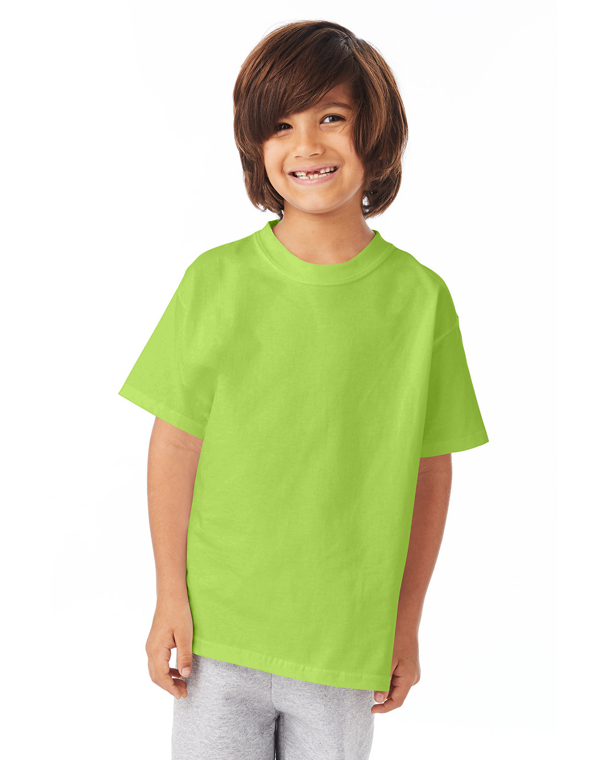 2 Pack Of Hanes 54500 Youth Short Sleeve T-Shirt Authentic-T Stylish T Shirt - Picture 18 of 29