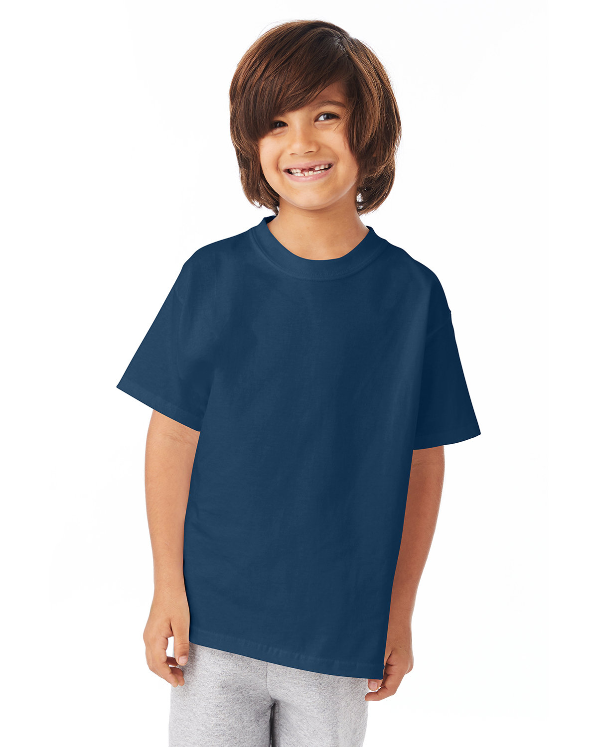 2 Pack Of Hanes 54500 Youth Short Sleeve T-Shirt Authentic-T Stylish T Shirt - Picture 20 of 29