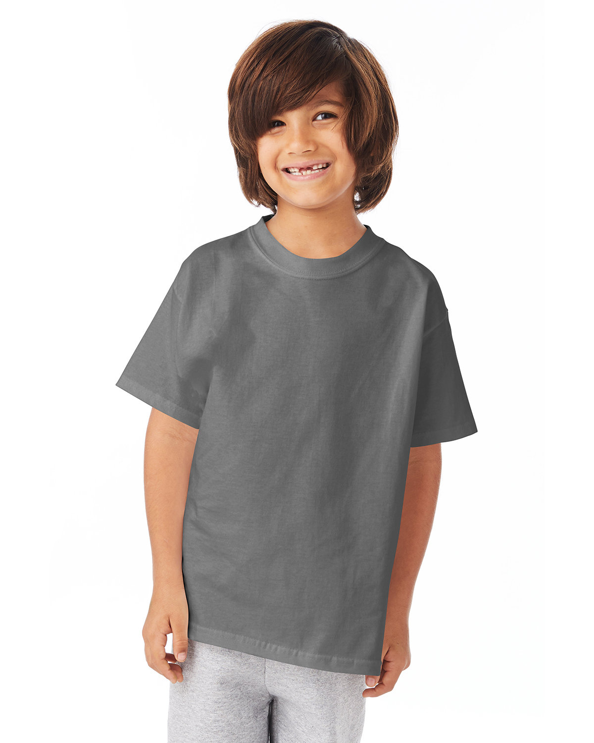 2 Pack Of Hanes 54500 Youth Short Sleeve T-Shirt Authentic-T Stylish T Shirt - Picture 25 of 29