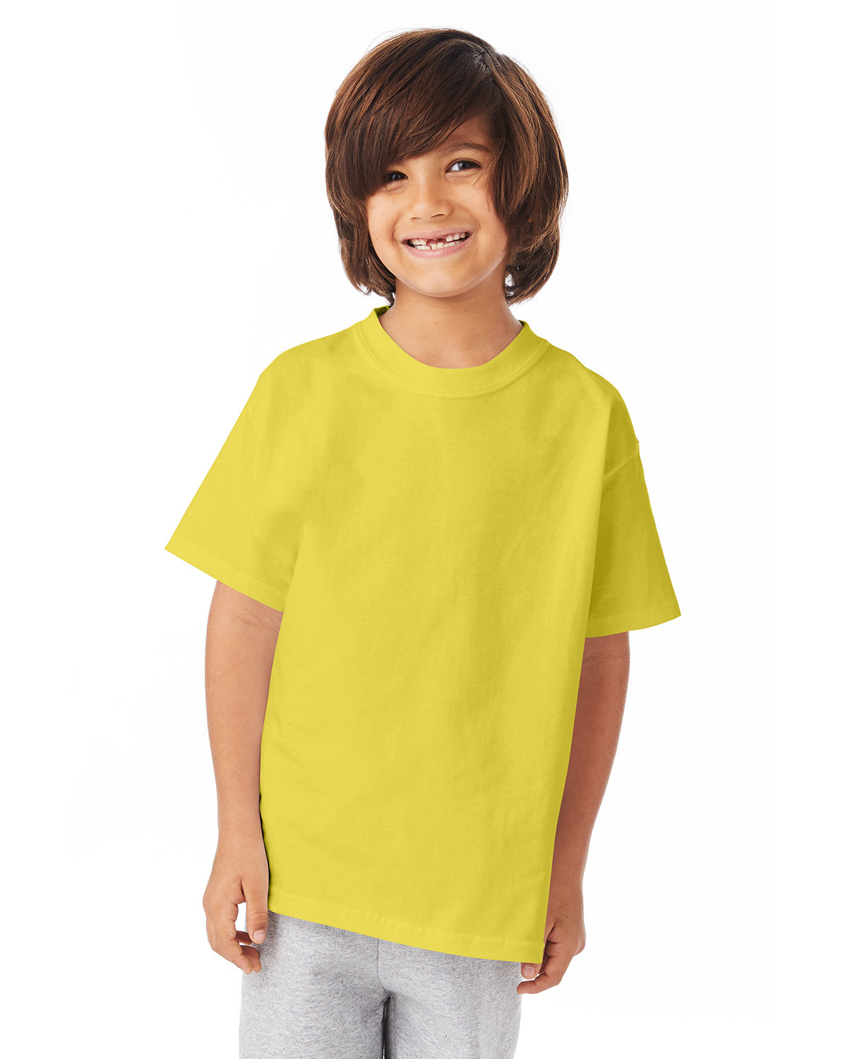 2 Pack Of Hanes 54500 Youth Short Sleeve T-Shirt Authentic-T Stylish T Shirt - Picture 29 of 29