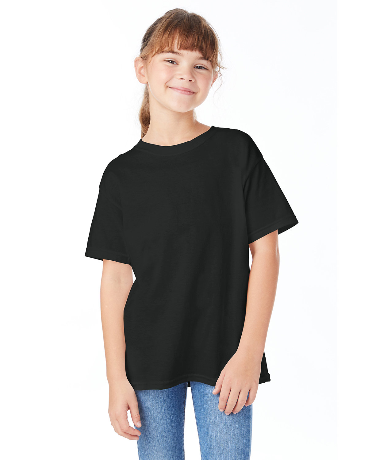 Hanes 5480 Youth Short Sleeve Plain T Shirt Essential-T Stylish Top T-Shirt - Picture 13 of 34