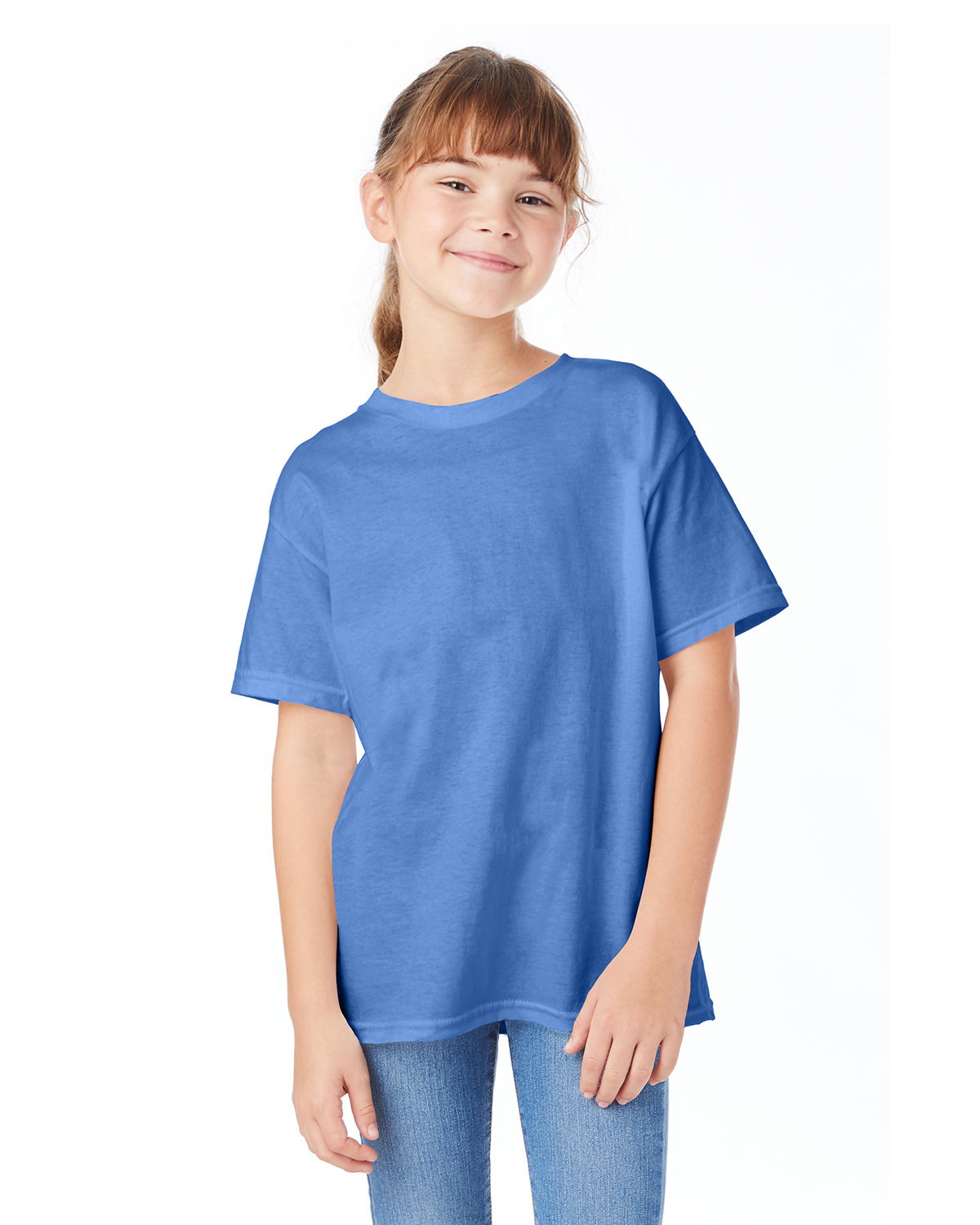 Hanes 5480 Youth Short Sleeve Plain T Shirt Essential-T Stylish Top T-Shirt - Picture 14 of 34