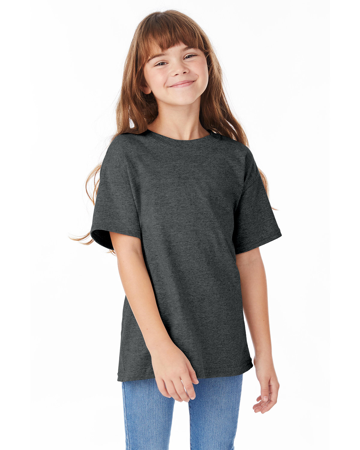 Hanes 5480 Youth Short Sleeve Plain T Shirt Essential-T Stylish Top T-Shirt - Picture 15 of 34
