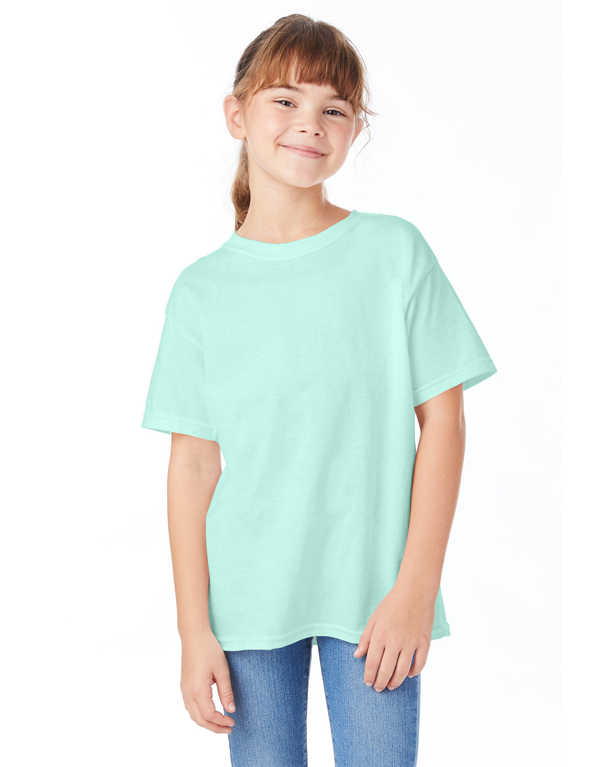 Hanes 5480 Youth Short Sleeve Plain T Shirt Essential-T Stylish Top T-Shirt - Picture 16 of 34