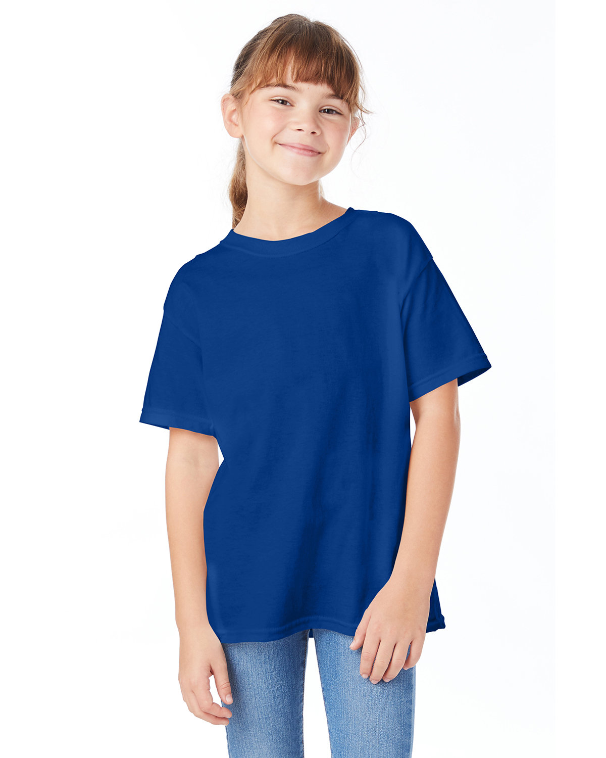 Hanes 5480 Youth Short Sleeve Plain T Shirt Essential-T Stylish Top T-Shirt - Picture 18 of 34