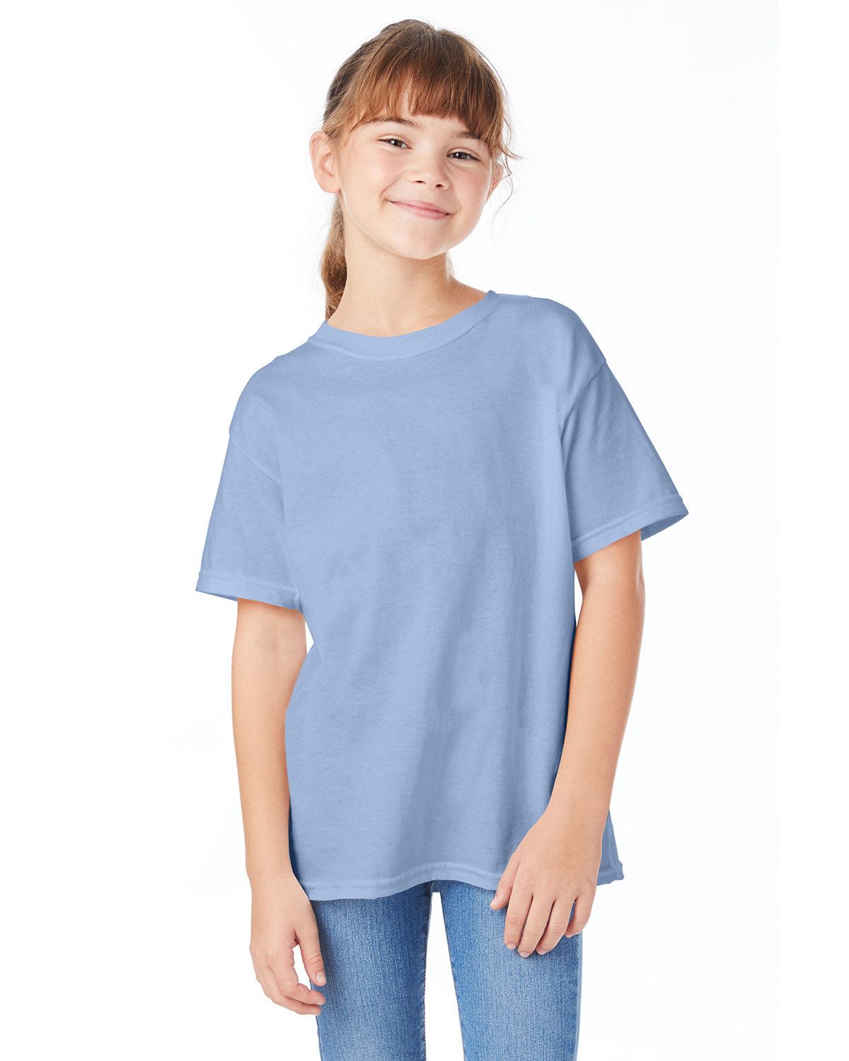 Hanes 5480 Youth Short Sleeve Plain T Shirt Essential-T Stylish Top T-Shirt - Picture 20 of 34