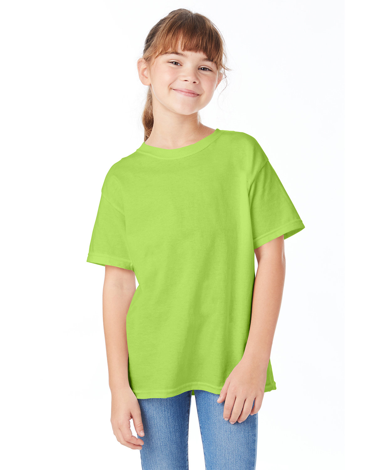 Hanes 5480 Youth Short Sleeve Plain T Shirt Essential-T Stylish Top T-Shirt - Picture 22 of 34