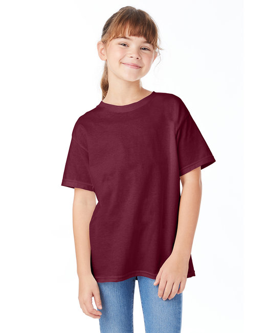 Hanes 5480 Youth Short Sleeve Plain T Shirt Essential-T Stylish Top T-Shirt - Picture 23 of 34