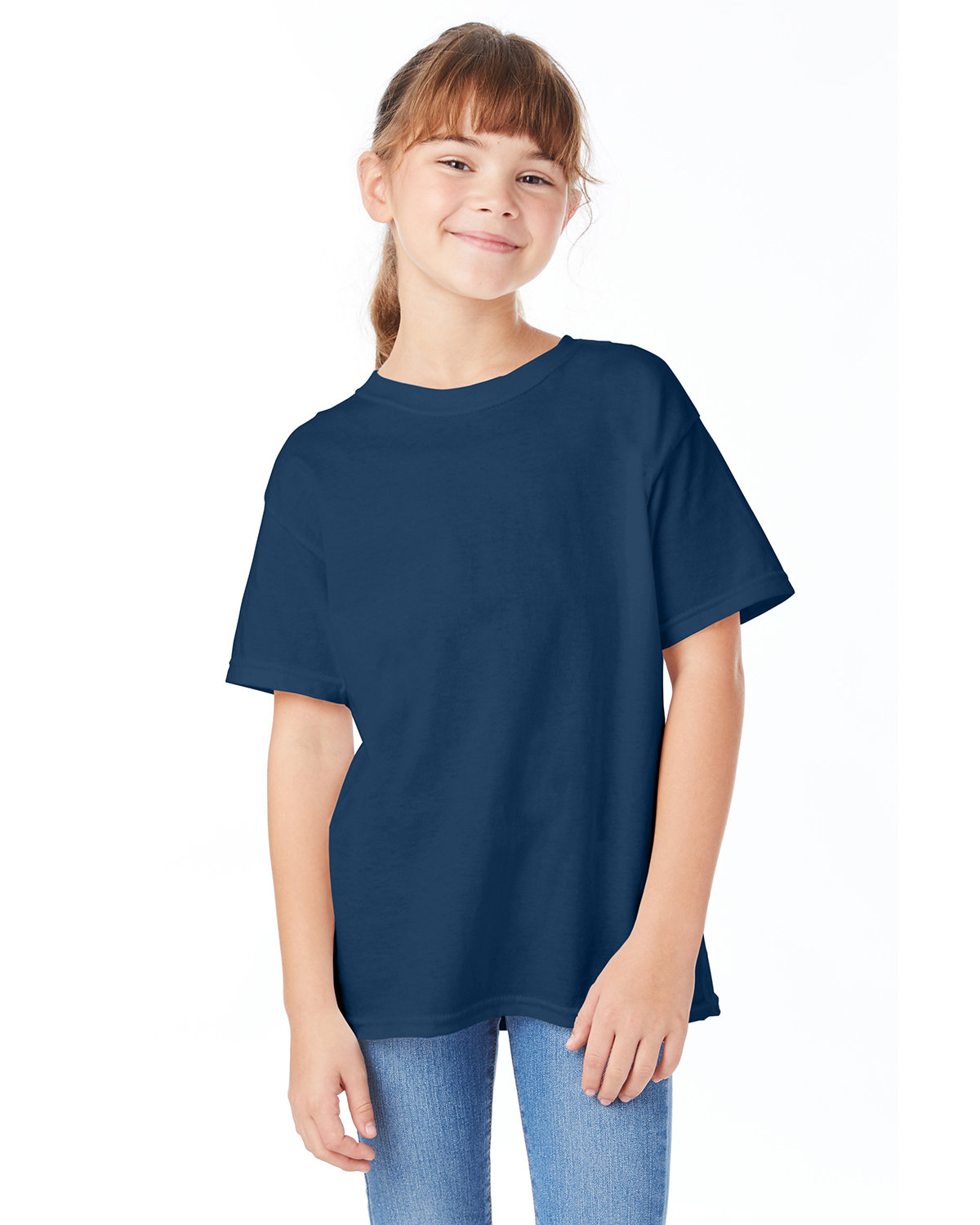 Hanes 5480 Youth Short Sleeve Plain T Shirt Essential-T Stylish Top T-Shirt - Picture 24 of 34