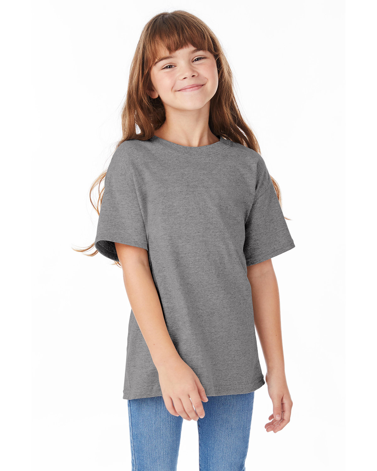 Hanes 5480 Youth Short Sleeve Plain T Shirt Essential-T Stylish Top T-Shirt - Picture 26 of 34