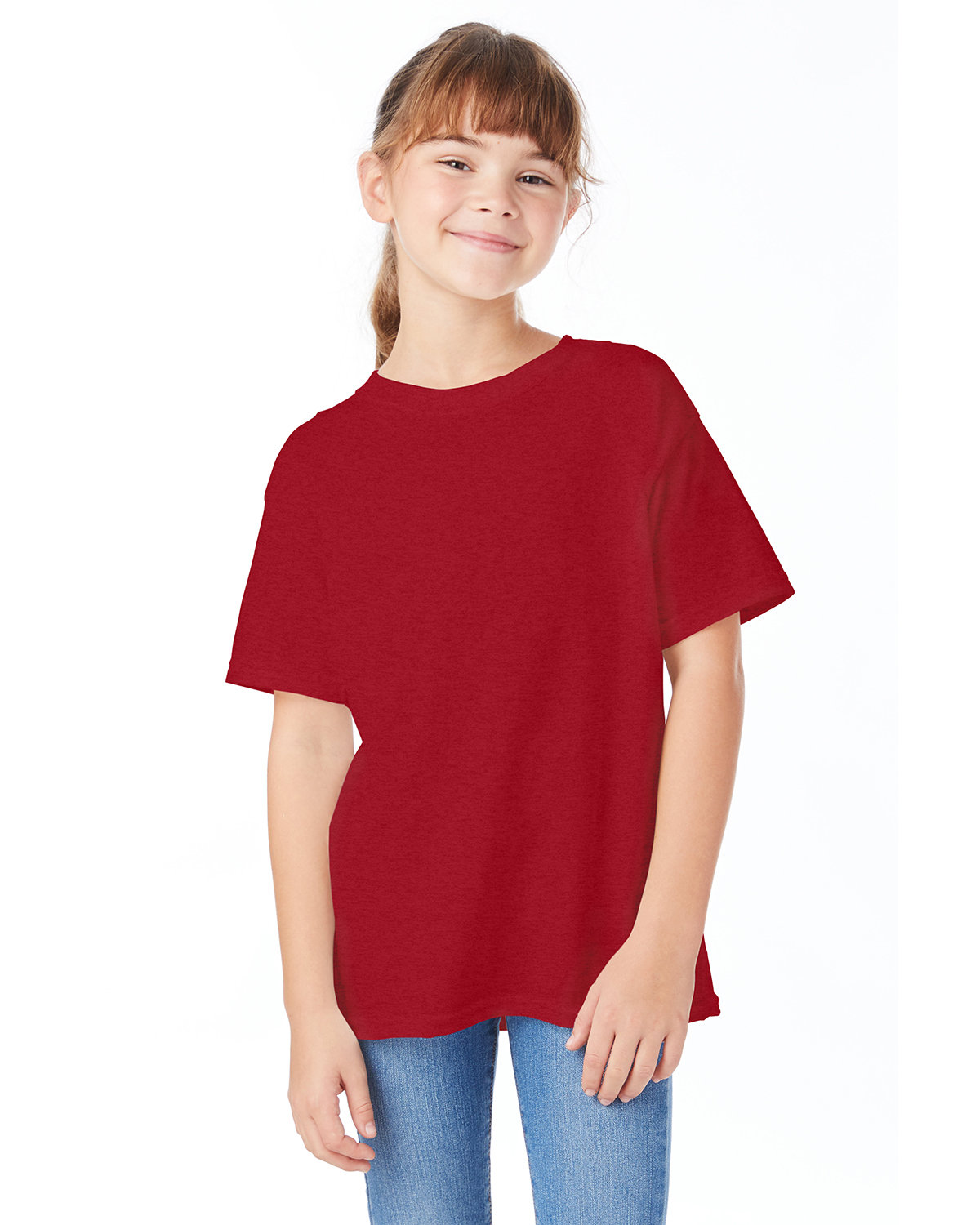 Hanes 5480 Youth Short Sleeve Plain T Shirt Essential-T Stylish Top T-Shirt - Picture 27 of 34