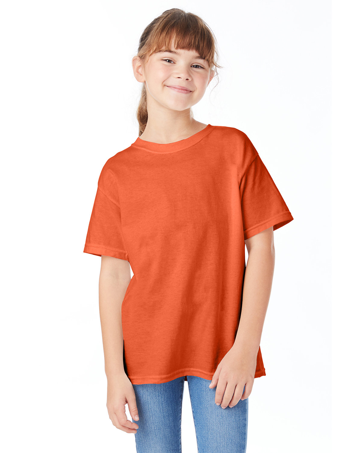 Hanes 5480 Youth Short Sleeve Plain T Shirt Essential-T Stylish Top T-Shirt - Picture 31 of 34