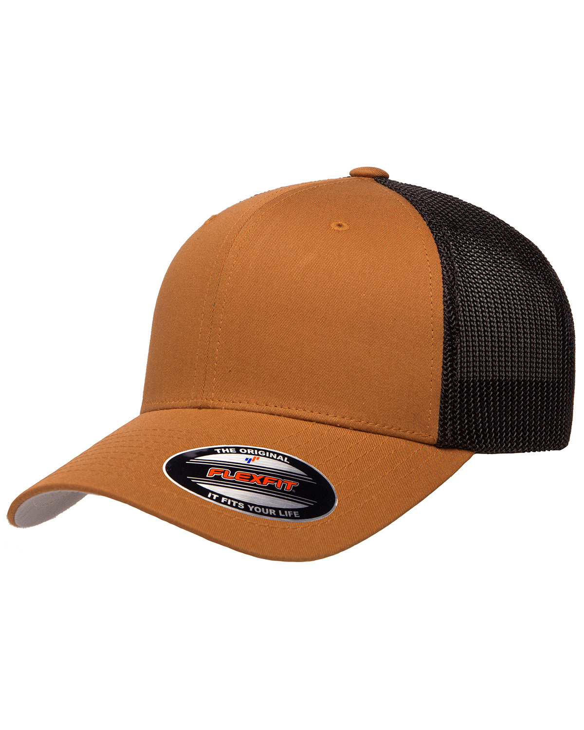Flexfit 6511 Adult Hat 6-Panel Structured Mid Profile One Size Trucker Cap - Picture 7 of 26
