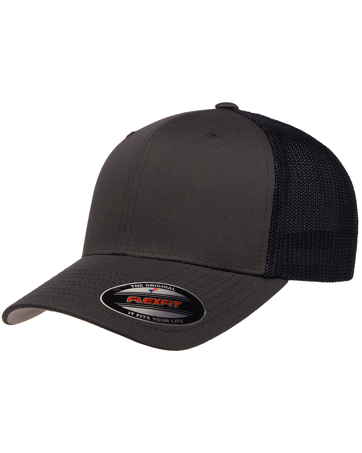 Flexfit 6511 Adult Hat 6-Panel Structured Mid Profile One Size Trucker Cap - Picture 10 of 26