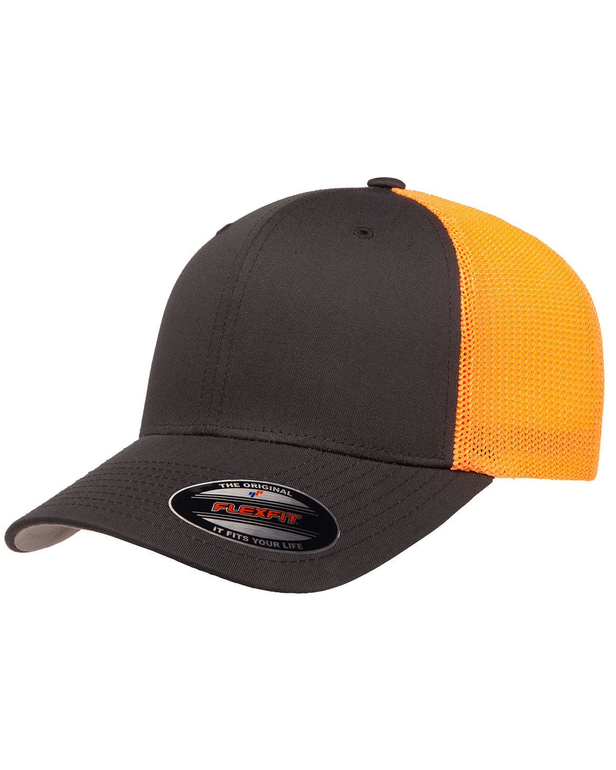 Flexfit 6511 Adult Hat 6-Panel Structured Mid Profile One Size Trucker Cap - Picture 12 of 26
