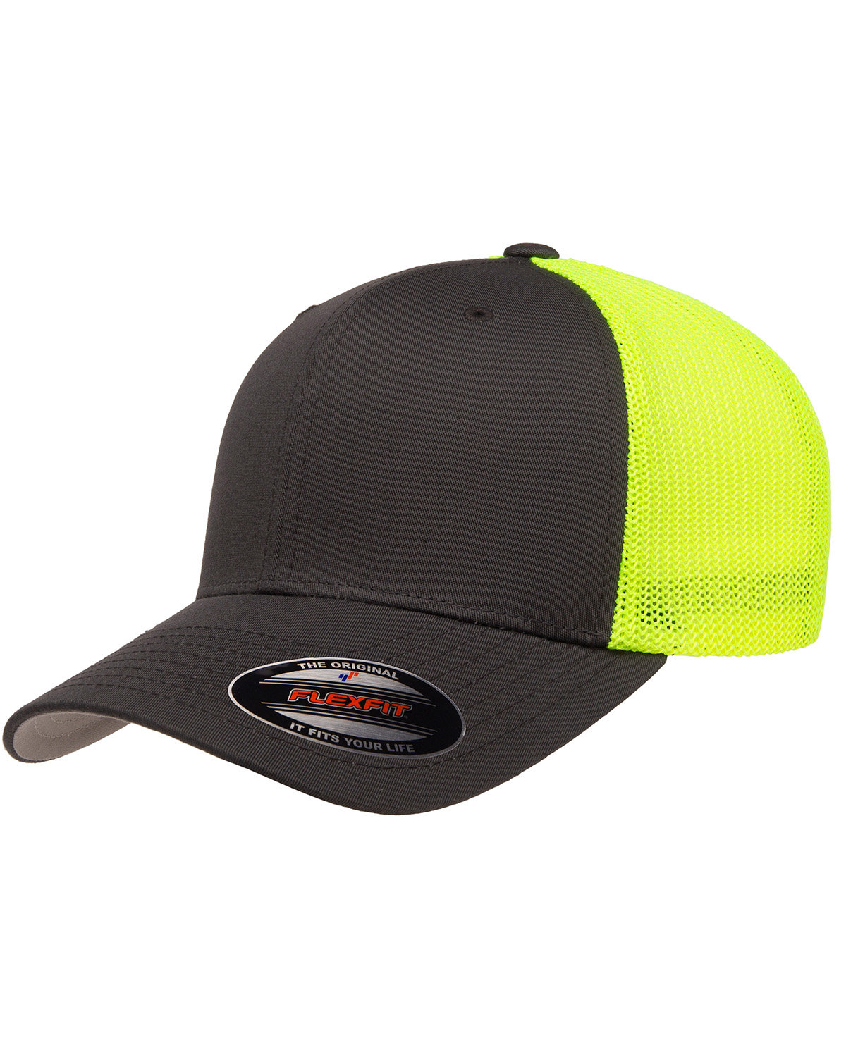 Flexfit 6511 Adult Hat 6-Panel Structured Mid Profile One Size Trucker Cap - Picture 13 of 26