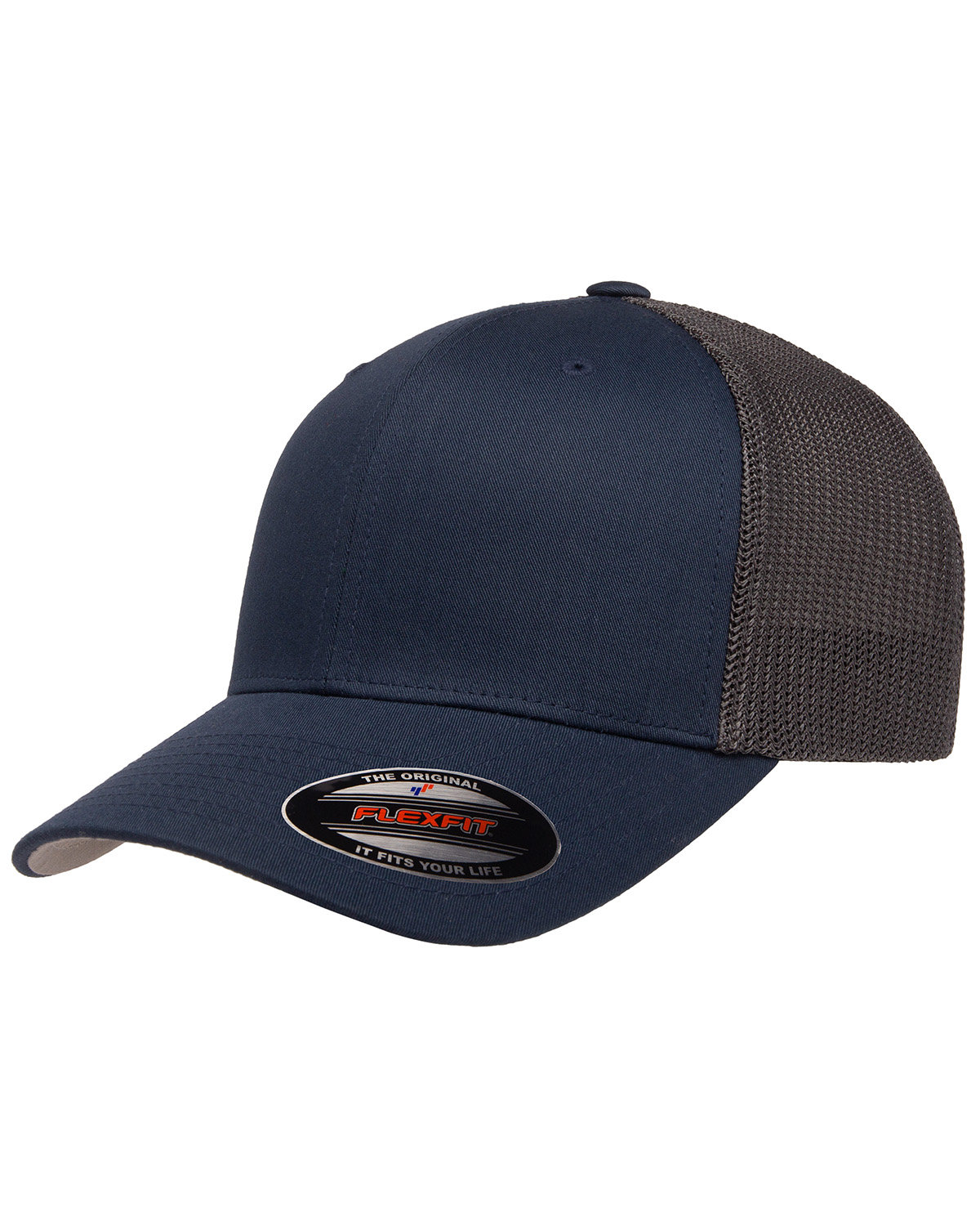 Flexfit 6511 Adult Hat 6-Panel Structured Mid Profile One Size Trucker Cap - Picture 18 of 26