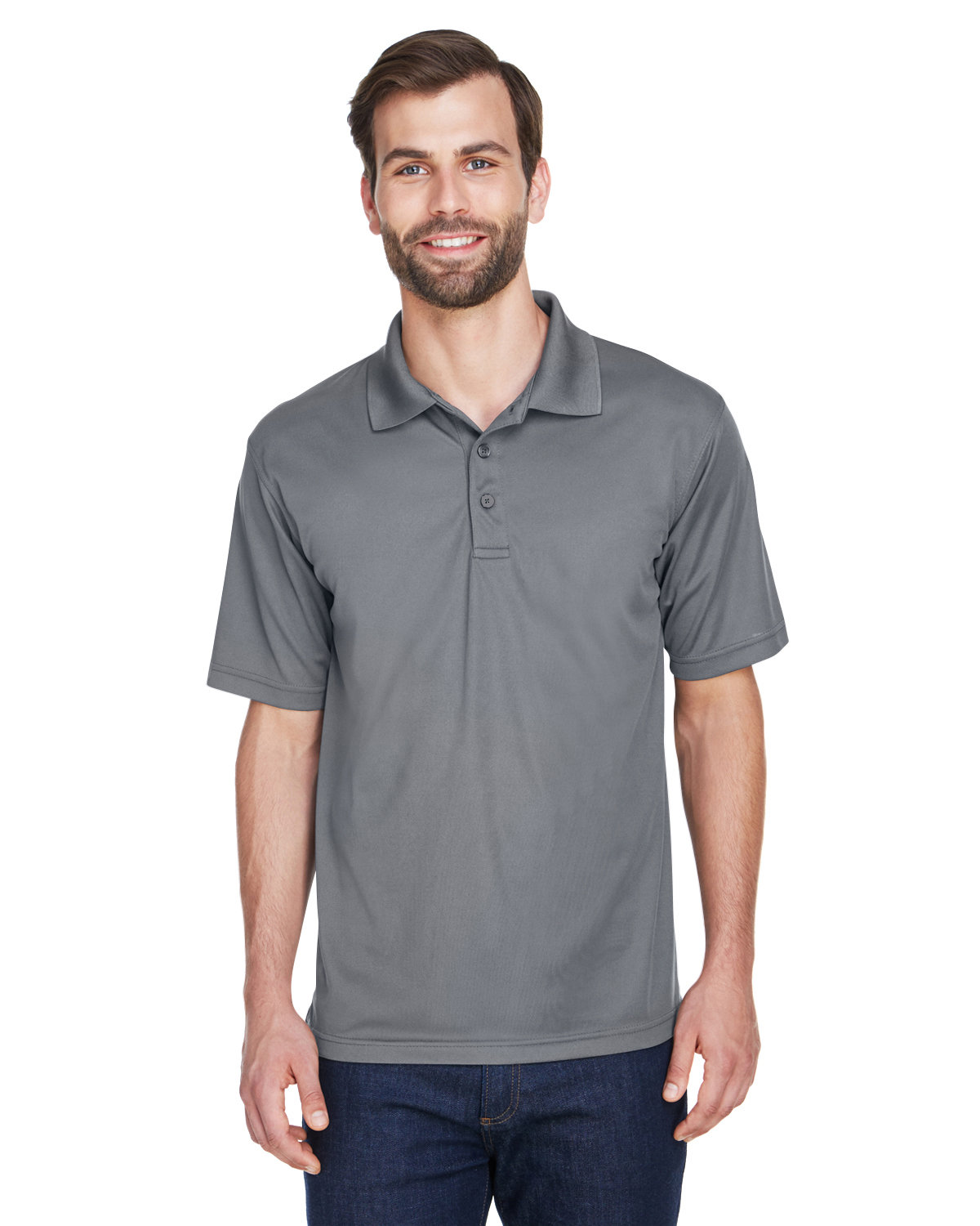 UltraClub 8210 Men's Moisture Wicking Short Sleeve Cool & Dry Mesh Pique Polo - Picture 5 of 23