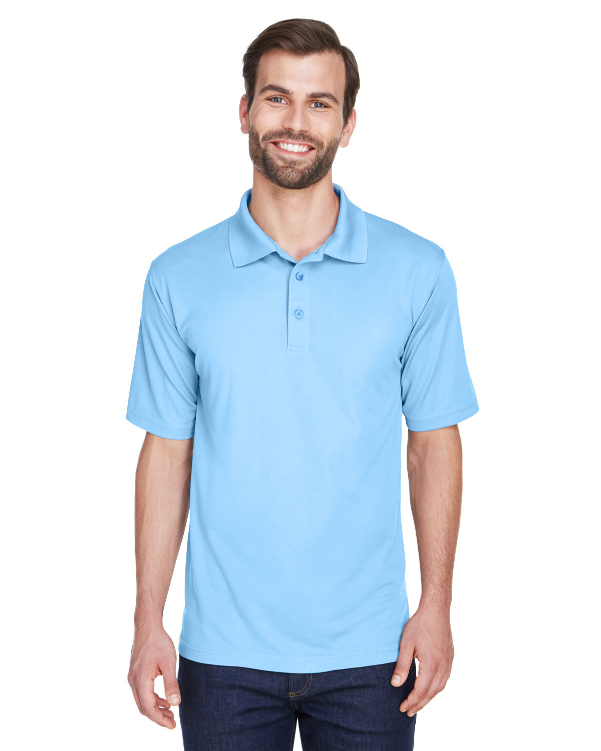 UltraClub 8210 Men's Moisture Wicking Short Sleeve Cool & Dry Mesh Pique Polo - Picture 7 of 23