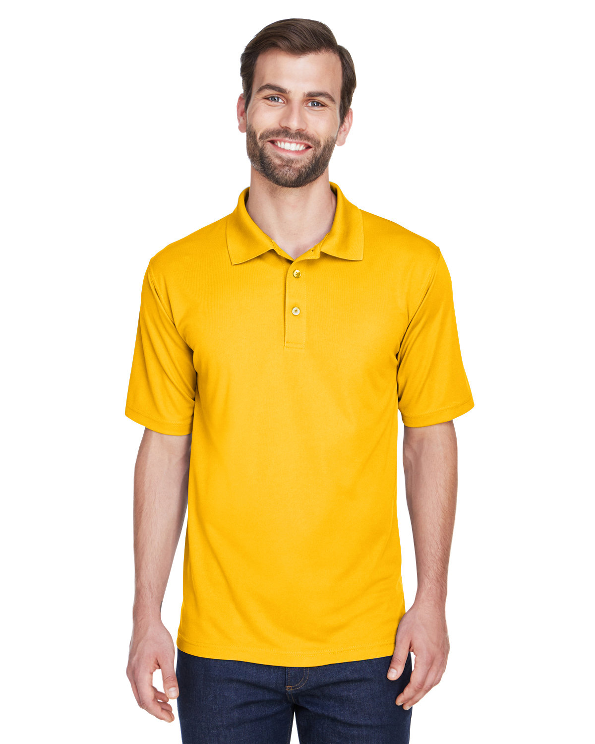 UltraClub 8210 Men's Moisture Wicking Short Sleeve Cool & Dry Mesh Pique Polo - Picture 9 of 23