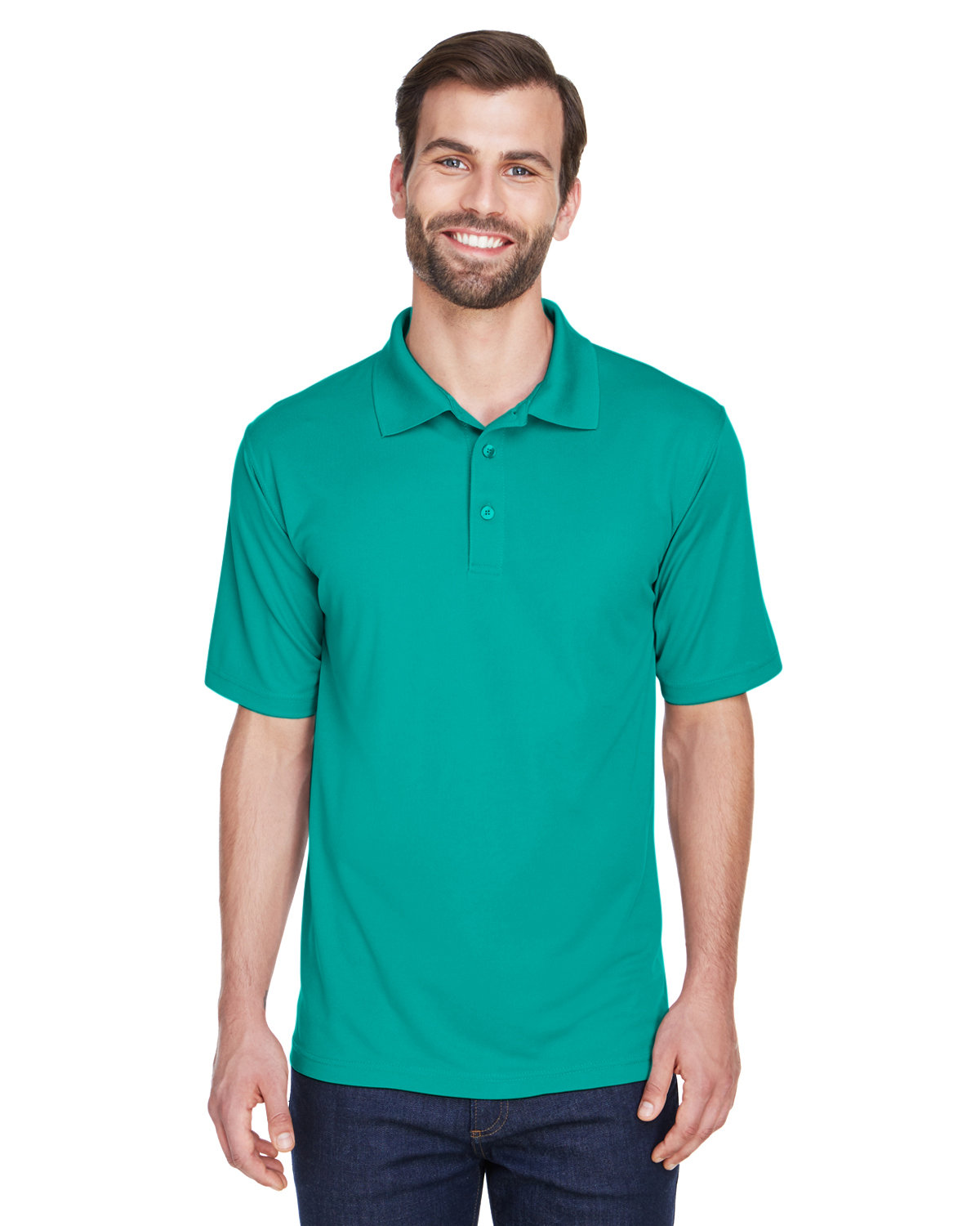 UltraClub 8210 Men's Moisture Wicking Short Sleeve Cool & Dry Mesh Pique Polo - Picture 10 of 23