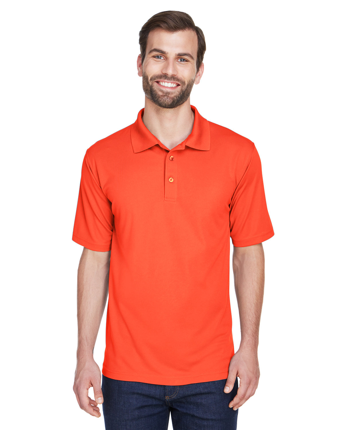 UltraClub 8210 Men's Moisture Wicking Short Sleeve Cool & Dry Mesh Pique Polo - Picture 15 of 23