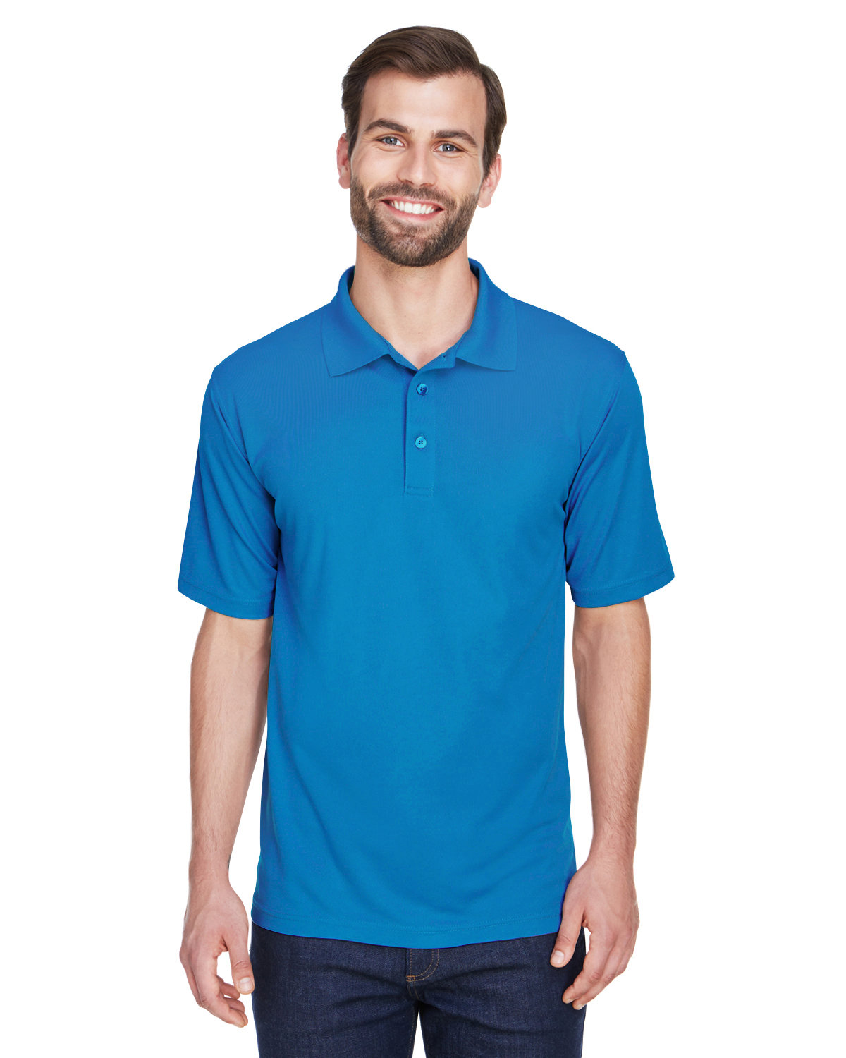 UltraClub 8210 Men's Moisture Wicking Short Sleeve Cool & Dry Mesh Pique Polo - Picture 16 of 23