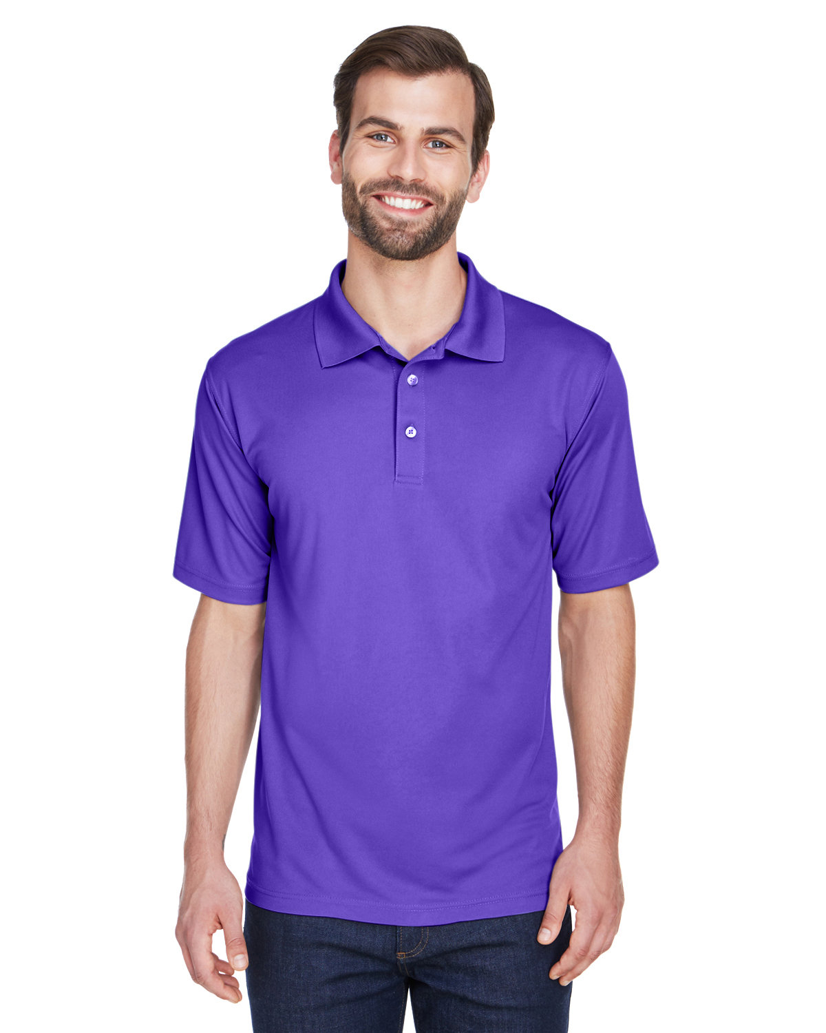 UltraClub 8210 Men's Moisture Wicking Short Sleeve Cool & Dry Mesh Pique Polo - Picture 17 of 23