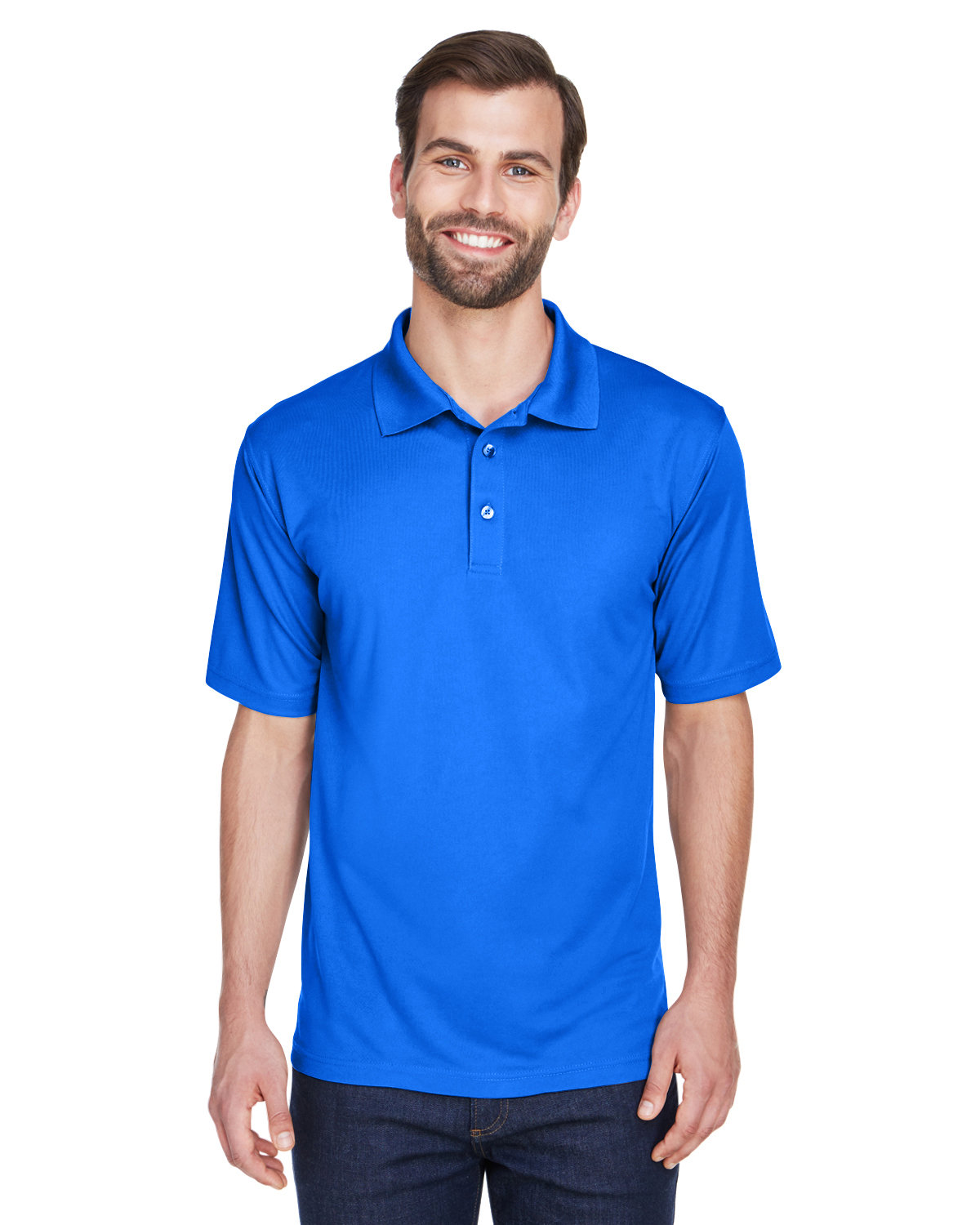 UltraClub 8210 Men's Moisture Wicking Short Sleeve Cool & Dry Mesh Pique Polo - Picture 19 of 23