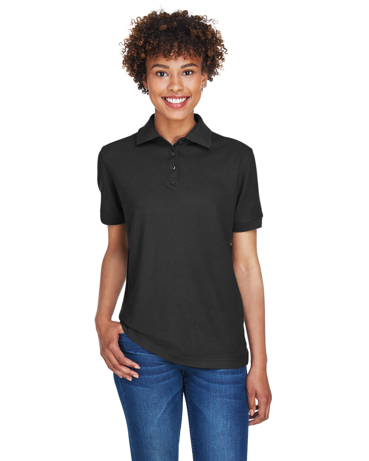 3 Pack Of UltraClub 8541 Ladies Easy Care TShirt Feminine Fit Whisper Pique Polo - Picture 4 of 24
