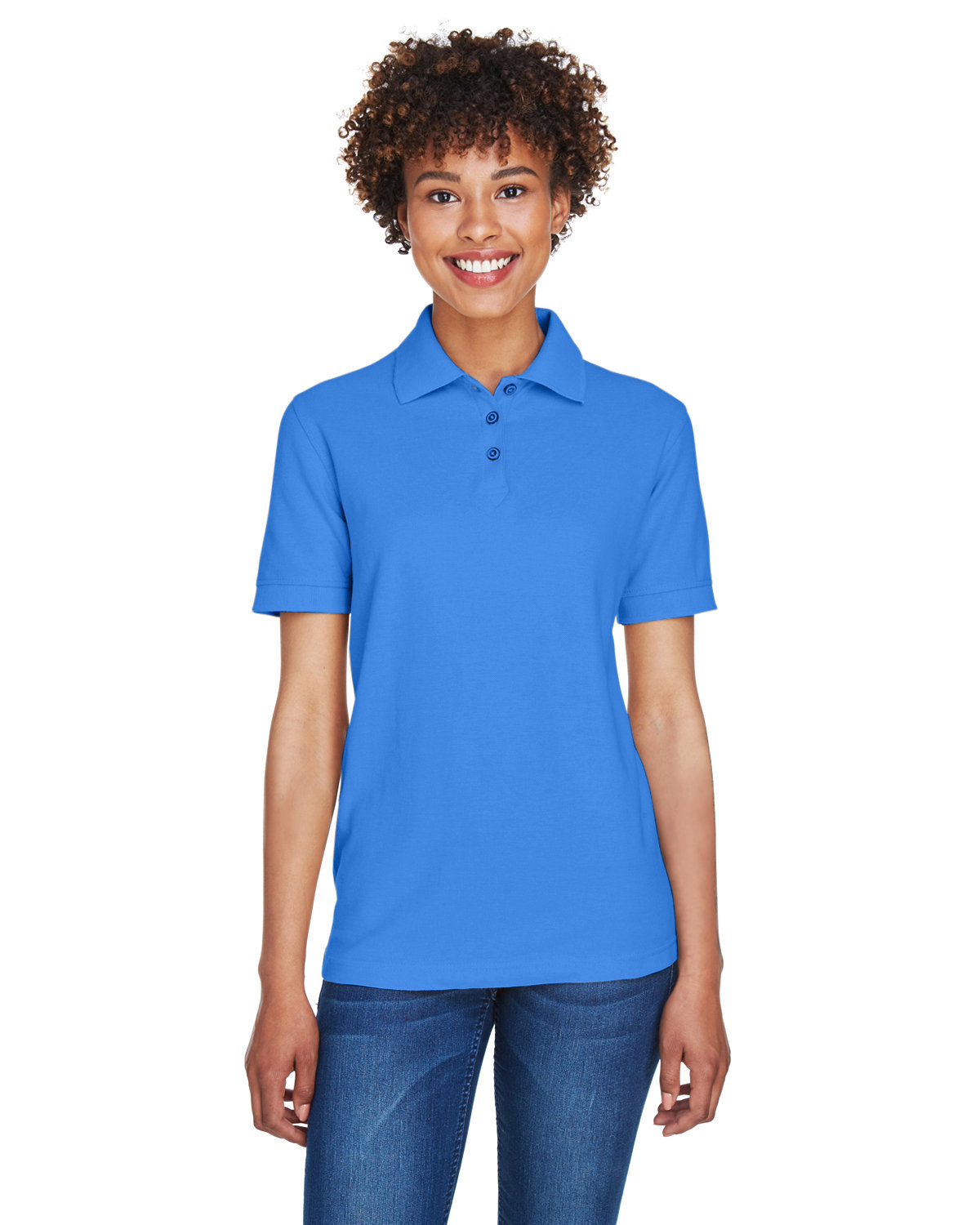 3 Pack Of UltraClub 8541 Ladies Easy Care TShirt Feminine Fit Whisper Pique Polo - Picture 8 of 24