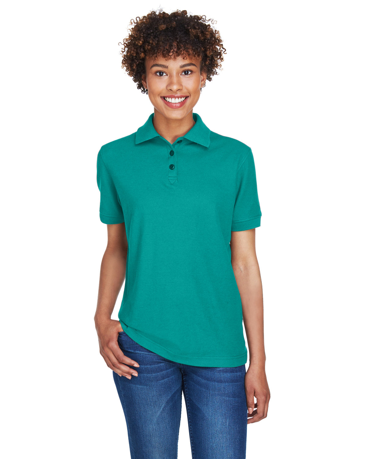 3 Pack Of UltraClub 8541 Ladies Easy Care TShirt Feminine Fit Whisper Pique Polo - Picture 13 of 24